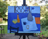 Original art for sale at UGallery.com | Blue Still Life by Feng Biddle | $1,700 | oil painting | 30' h x 36' w | thumbnail 3