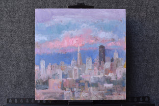 Original art for sale at UGallery.com | Sunrise by Oksana Johnson | $775 | oil painting | 12' h x 12' w | photo 3