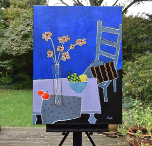 Still Life in Blue Room by Feng Biddle |  Context View of Artwork 