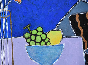Still Life in Blue Room by Feng Biddle |   Closeup View of Artwork 