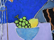 Original art for sale at UGallery.com | Still Life in Blue Room by Feng Biddle | $1,975 | mixed media artwork | 40' h x 30' w | thumbnail 4
