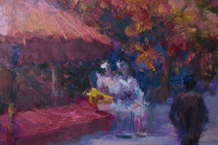 Original art for sale at UGallery.com | Afternoon Tea by Oksana Johnson | $700 | oil painting | 9' h x 12' w | photo 4