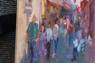 An Afternoon in Montmartre by Oksana Johnson |  Side View of Artwork 