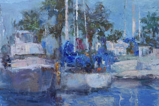 Resting Boats by Oksana Johnson |   Closeup View of Artwork 