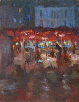 Original art for sale at UGallery.com | Dinner after the Rain by Oksana Johnson | $625 | oil painting | 14' h x 11' w | photo 1
