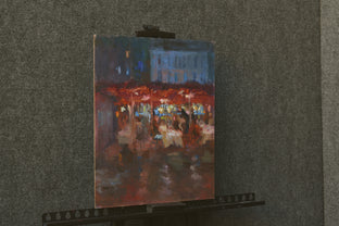 Original art for sale at UGallery.com | Dinner after the Rain by Oksana Johnson | $625 | oil painting | 14' h x 11' w | photo 3