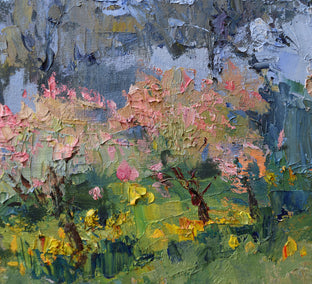 Original art for sale at UGallery.com | Blossoming Trees by Oksana Johnson | $650 | oil painting | 9' h x 12' w | photo 4