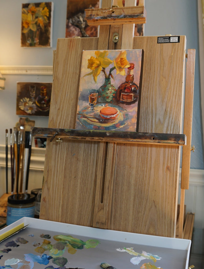 Daffodils with Macaron and Grand Marnier by Jonelle Summerfield |  Context View of Artwork 