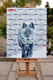 Original art for sale at UGallery.com | Fierce by Alana Clumeck | $4,500 | oil painting | 60' h x 48' w | thumbnail 3