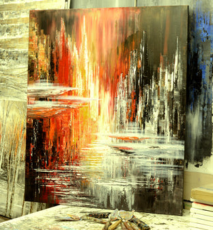 Original art for sale at UGallery.com | Rainmaker Incident by Tatiana Iliina | $3,050 | acrylic painting | 36' h x 30' w | photo 3