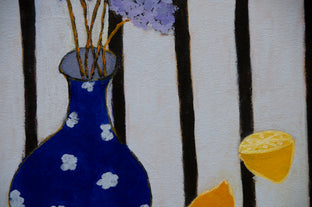 Original art for sale at UGallery.com | Blue Hydrangea by Feng Biddle | $1,000 | acrylic painting | 24' h x 24' w | photo 4