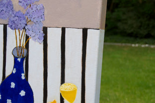 Original art for sale at UGallery.com | Blue Hydrangea by Feng Biddle | $1,000 | acrylic painting | 24' h x 24' w | photo 2