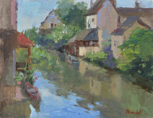 Original art for sale at UGallery.com | Morning in Chartres by Oksana Johnson | $700 | oil painting | 11' h x 14' w | photo 1