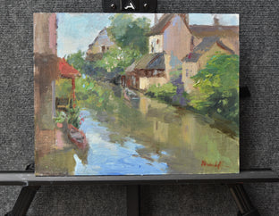 Original art for sale at UGallery.com | Morning in Chartres by Oksana Johnson | $700 | oil painting | 11' h x 14' w | photo 3