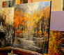Original art for sale at UGallery.com | Rustic River by Tatiana Iliina | $1,500 | acrylic painting | 24' h x 24' w | thumbnail 3