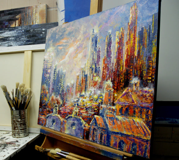 City of Angels by Tatiana Iliina |  Side View of Artwork 