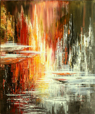 Original art for sale at UGallery.com | Rainmaker Incident by Tatiana Iliina | $3,050 | acrylic painting | 36' h x 30' w | photo 1