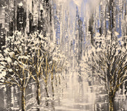 Original art for sale at UGallery.com | Merry and Bright by Tatiana Iliina | $675 | acrylic painting | 20' h x 16' w | thumbnail 4
