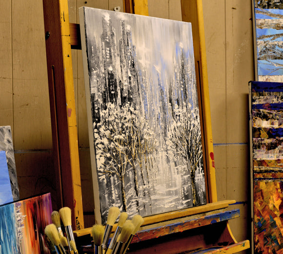 Merry and Bright by Tatiana Iliina |  Side View of Artwork 