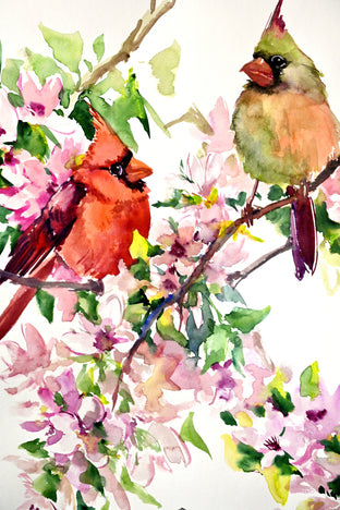 Cardinals and Cherry Blossom by Suren Nersisyan |  Context View of Artwork 