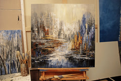 Original art for sale at UGallery.com | Deep Canyon by Tatiana Iliina | $1,350 | acrylic painting | 30' h x 30' w | thumbnail 2