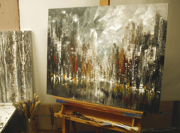 Tall Towers by Tatiana Iliina |   Closeup View of Artwork 