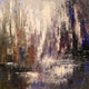 Original art for sale at UGallery.com | Urban Ramparts by Tatiana Iliina | $3,050 | acrylic painting | 36' h x 36' w | thumbnail 1