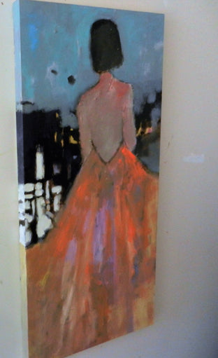 Original art for sale at UGallery.com | Orange Dress by Mary Pratt | $2,400 | oil painting | 48' h x 24' w | photo 2