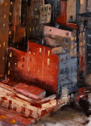 Original art for sale at UGallery.com | Dusk in Manhattan by Jonelle Summerfield | $950 | oil painting | 30' h x 24' w | photo 1
