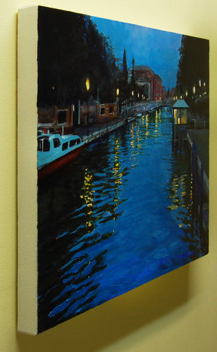 Original art for sale at UGallery.com | Dusk over Rio Novo, Venice by Onelio Marrero | $900 | oil painting | 16' h x 20' w | photo 2