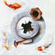 Original art for sale at UGallery.com | Koi Island by Dwight Smith | $425 | watercolor painting | 12' h x 12' w | thumbnail 1