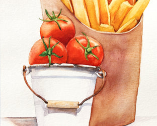 Original art for sale at UGallery.com | With a Side of Ketchup by Dwight Smith | $475 | watercolor painting | 11' h x 8' w | photo 4
