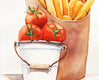 Original art for sale at UGallery.com | With a Side of Ketchup by Dwight Smith | $475 | watercolor painting | 11' h x 8' w | thumbnail 4