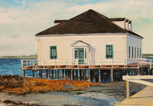 Boathouse Sunrise by Dwight Smith |   Closeup View of Artwork 