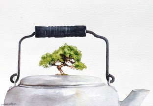 Original art for sale at UGallery.com | Tea Tree by Dwight Smith | $375 | watercolor painting | 7' h x 10' w | photo 1