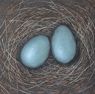 Original art for sale at UGallery.com | Each Must Enter The Nest by Jennifer Ross | $3,500 | mixed media artwork | 40' h x 40' w | photo 1