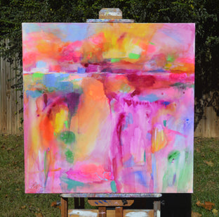 Original art for sale at UGallery.com | Landscape Abstraction with Color Washes by Patrick O'Boyle | $1,500 | acrylic painting | 36' h x 36' w | photo 3