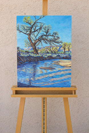 Original art for sale at UGallery.com | Cottonwood Canyon by Crystal DiPietro | $1,300 | oil painting | 24' h x 18' w | photo 3