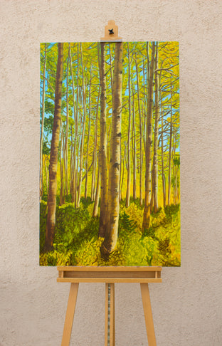 Original art for sale at UGallery.com | Forest for the Trees by Crystal DiPietro | $4,100 | oil painting | 48' h x 30' w | photo 3