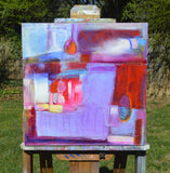 Original art for sale at UGallery.com | The Red City by Patrick O'Boyle | $700 | acrylic painting | 20' h x 20' w | thumbnail 3