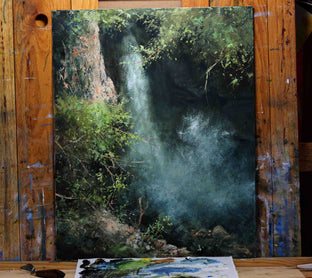 Original art for sale at UGallery.com | Hidden Falls by Kent Sullivan | $1,450 | oil painting | 20' h x 16' w | photo 3