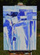 Original art for sale at UGallery.com | Blue Abstract by Patrick O'Boyle | $1,475 | acrylic painting | 40' h x 30' w | thumbnail 3
