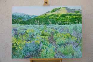 Original art for sale at UGallery.com | Morning Comes to the Meadow by Crystal DiPietro | $4,800 | oil painting | 36' h x 48' w | photo 3