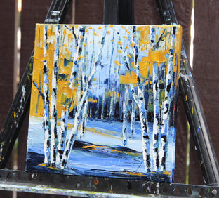 Birches in Blue by Lisa Elley |  Artwork Main Image 