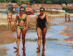 Original art for sale at UGallery.com | Easton's Beach of Newport by Jonelle Summerfield | $575 | oil painting | 12' h x 16' w | thumbnail 3