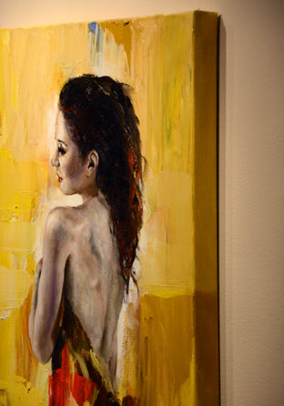 Red Dress by Gary Leonard |  Side View of Artwork 