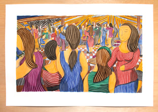 Group of Girls at the Dance Party by Javier Ortas |  Context View of Artwork 