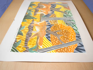Original art for sale at UGallery.com | Two Foxes Meeting by Javier Ortas | $1,800 | watercolor painting | 19.68' h x 27.55' w | photo 2