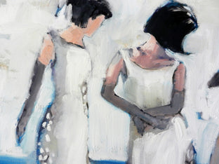 Original art for sale at UGallery.com | Elegant Blue by Mary Pratt | $3,575 | oil painting | 48' h x 48' w | photo 4