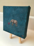 Original art for sale at UGallery.com | Elephant by Heejin Sutton | $75 | mixed media artwork | 4' h x 4' w | thumbnail 2